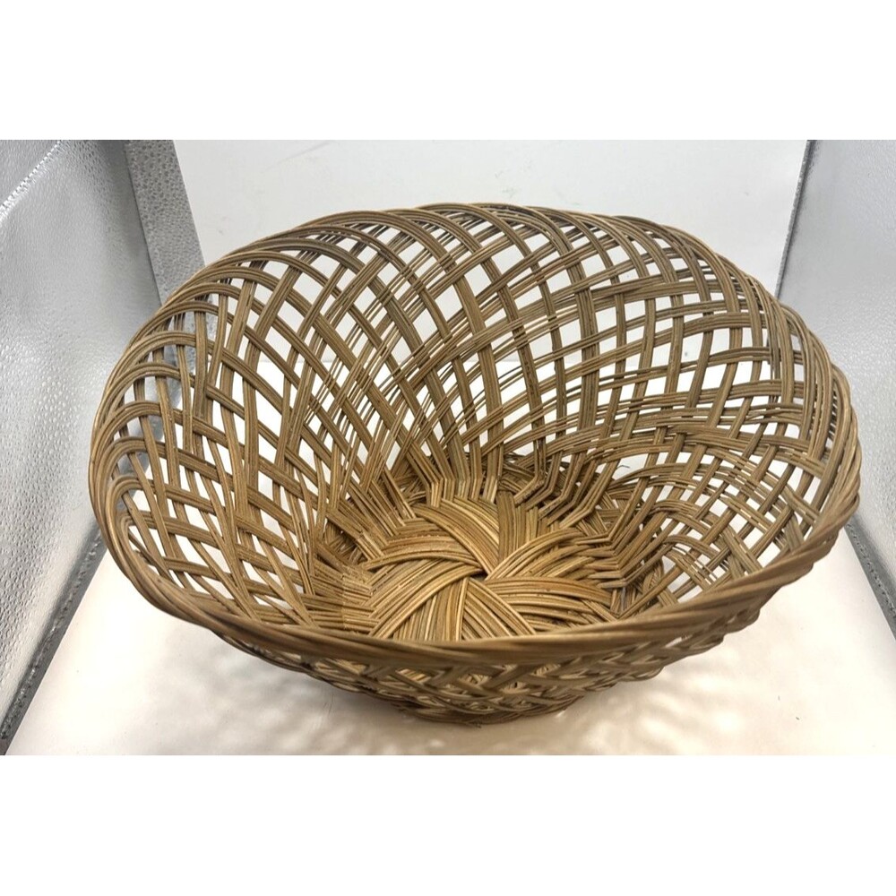Lot Of 9 Vintage Bread Baskets Graduated Sizes Square Round Bottom Country Farm - Picture 2 of 12